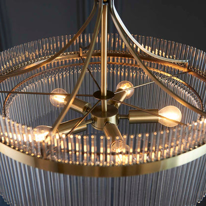Marietta 5 Light Antique Brass Pendant Ceiling Light