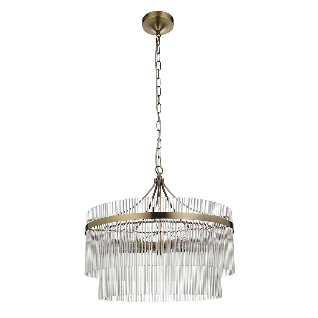 Marietta 5 Light Antique Brass Pendant Ceiling Light