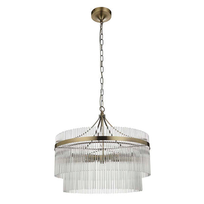 Marietta 5 Light Antique Brass Pendant Ceiling Light