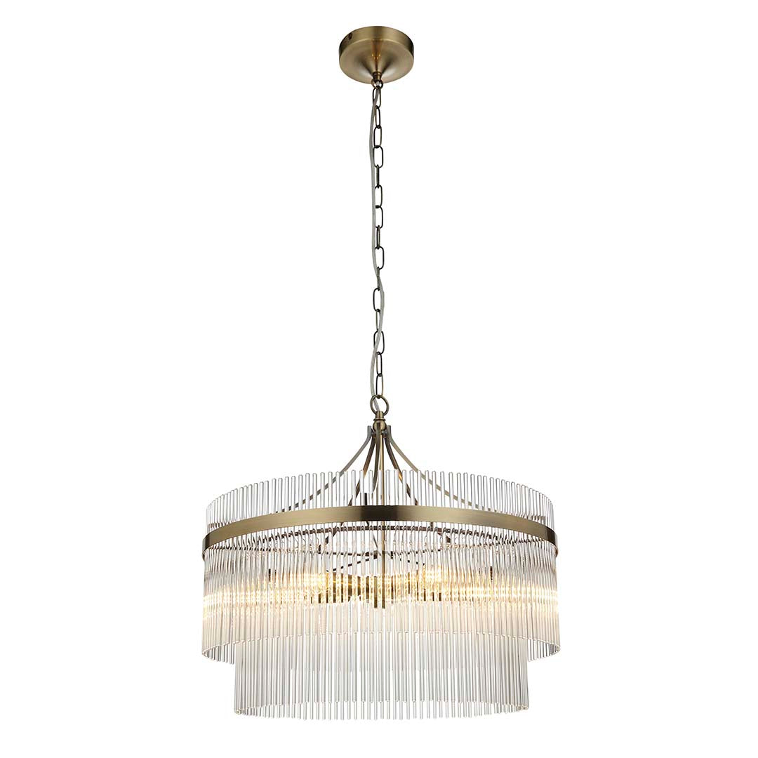 Marietta 5 Light Antique Brass Pendant Ceiling Light
