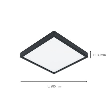 Fueva LED Flush IP44 Square Ceiling Light