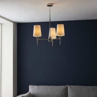 Obasi 3-Light Satin Nickel Shaded Chandelier