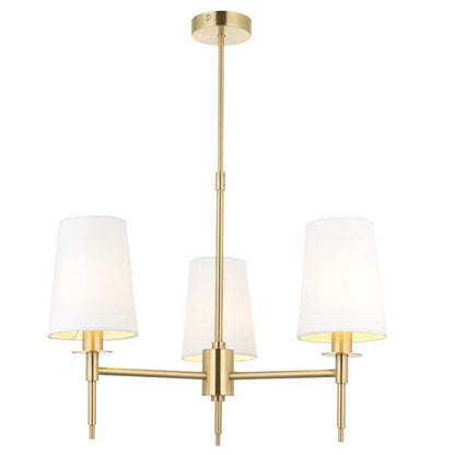 Obasi 3-Light Satin Brass Shaded Chandelier