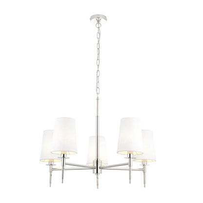 Obasi 5-Light Nickel Shaded Chandelier