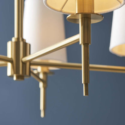 Obasi 5-Light Satin Brass Shaded Chandelier