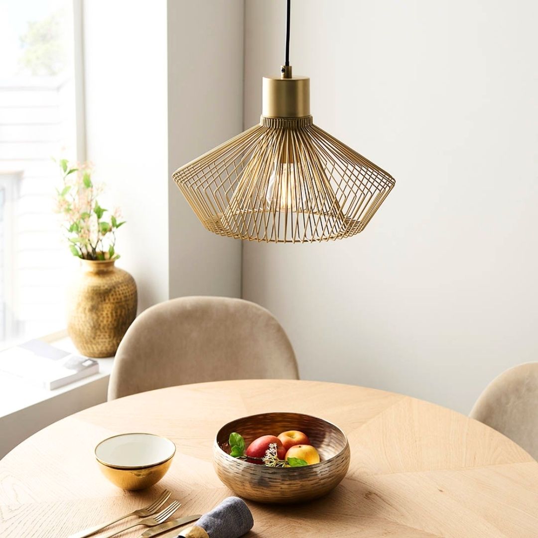 Kimberley 1 Light Gold Pendant Ceiling Light