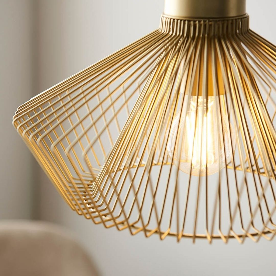 Kimberley 1 Light Gold Pendant Ceiling Light