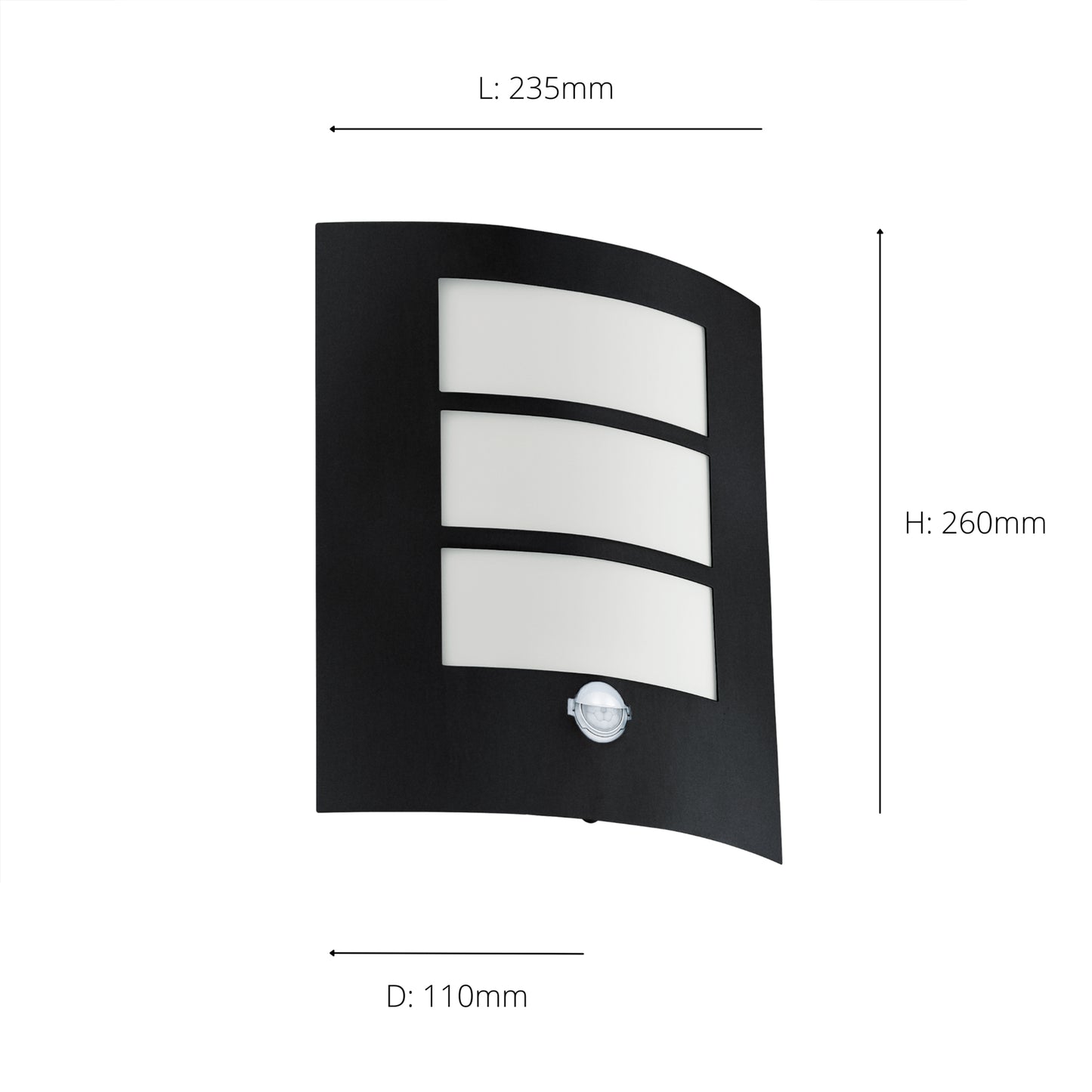 City Black Outdoor Wall Light