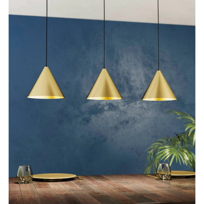 Narices Brass 3 Light Bar Pendant