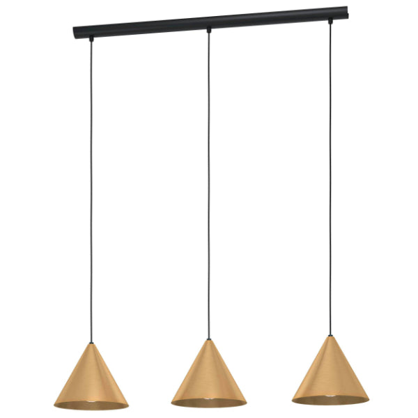 Narices Brass 3 Light Bar Pendant