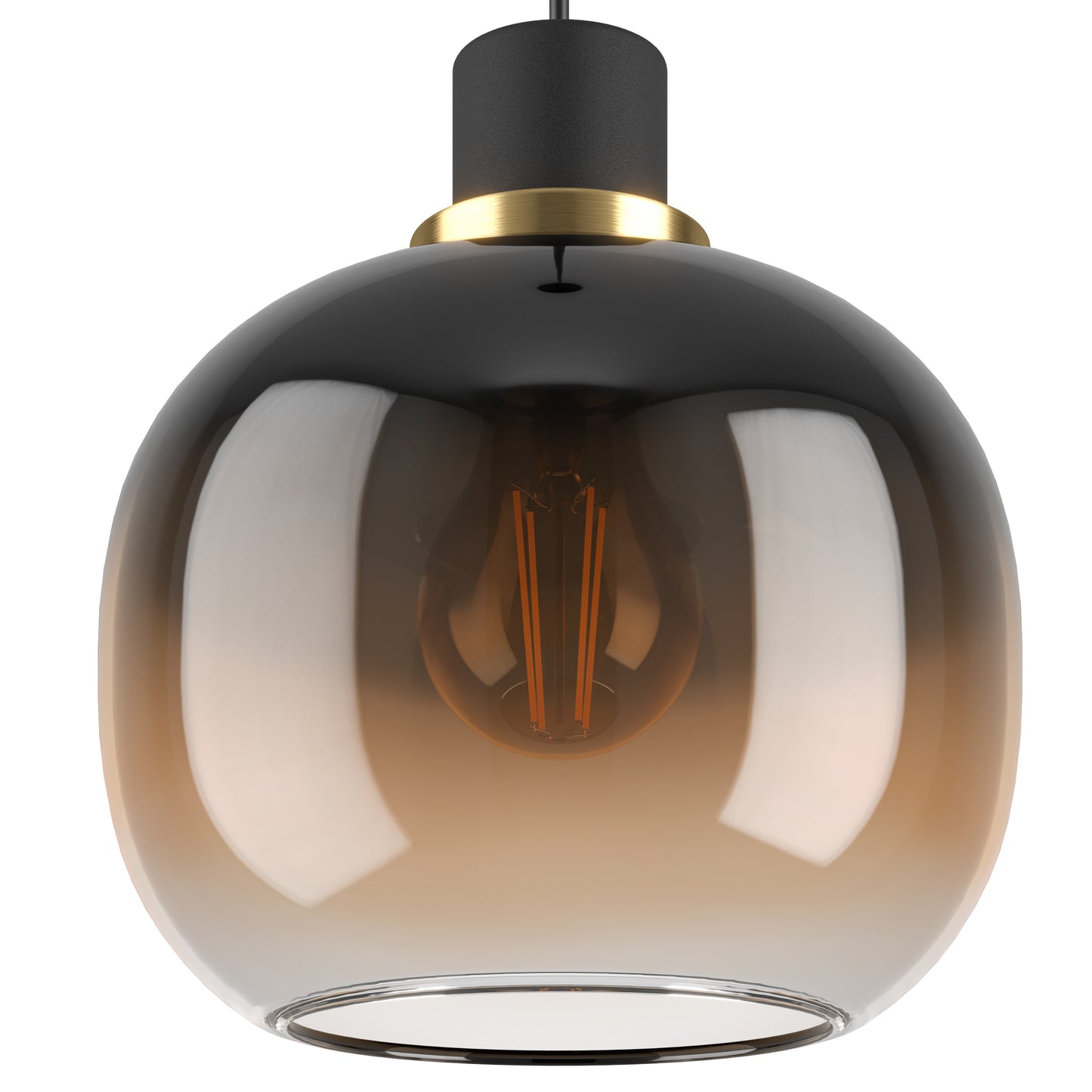 Oilella 3-Light Black & Brown Ceiling Pendant