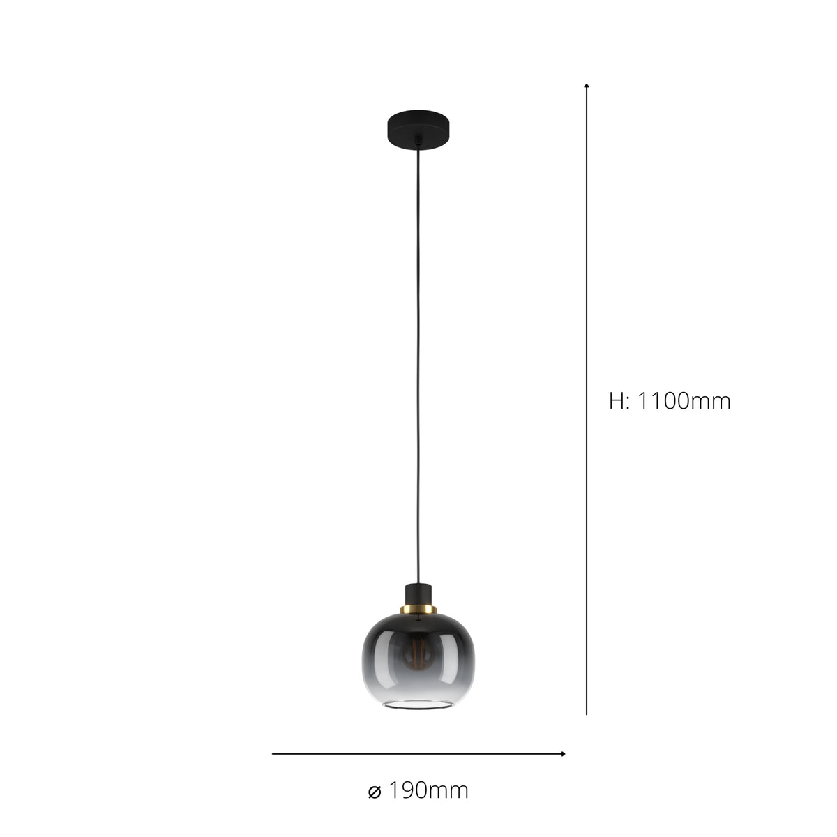 Oilella Black Ceiling Pendant