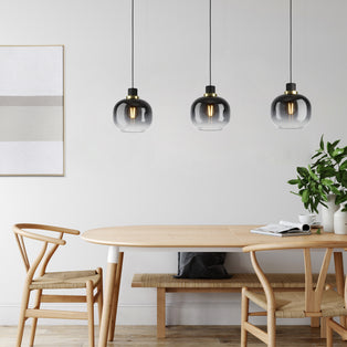 Oilella 3-Light Black & Grey Ceiling Pendant
