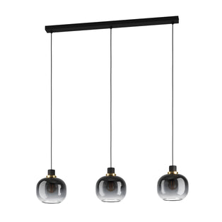 Oilella 3-Light Black & Grey Ceiling Pendant