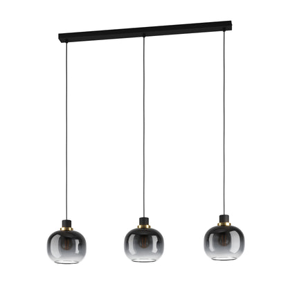 Oilella 3-Light Black & Grey Ceiling Pendant