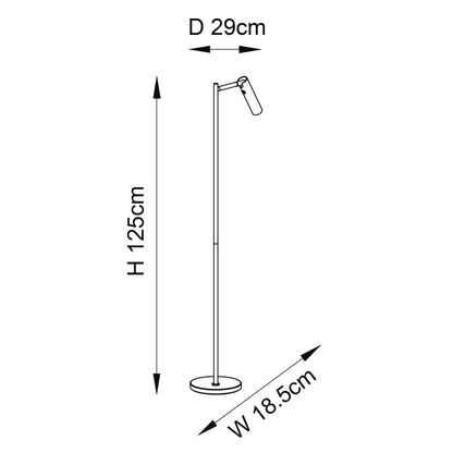 Dedicated Reader Task Floor Lamp Black