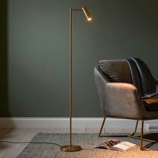 Dedicated Reader Gold LED Task Floor Lamp