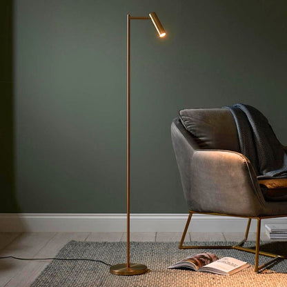 Dedicated Reader Gold LED Task Floor Lamp