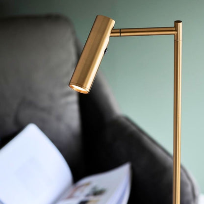 Dedicated Reader Gold LED Task Floor Lamp
