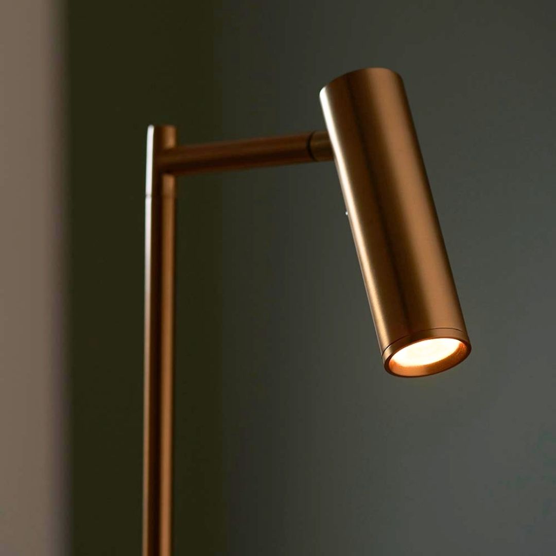 Dedicated Reader Gold LED Task Floor Lamp