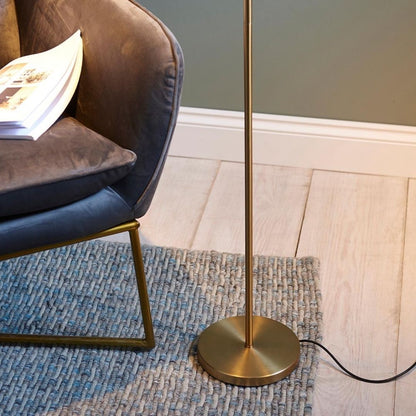 Dedicated Reader LED Gold Task Floor Lamp