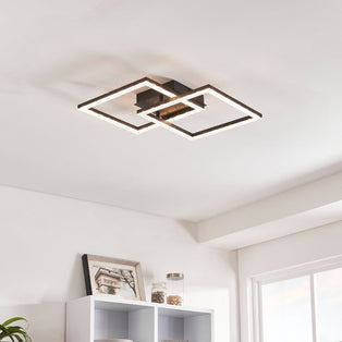 Lejias Black LED Flush Ceiling Light