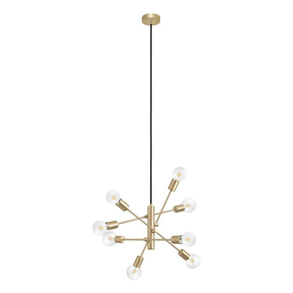 Gradoli 8 Light Gold Pendant Ceiling Light