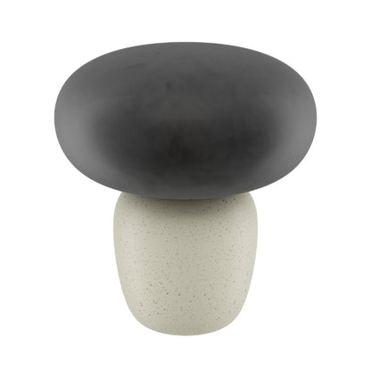 Cahuama Brown Ceramic Table Lamp with Grey Glass Shade