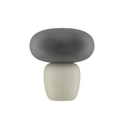 Cahuama Brown Ceramic Table Lamp with Grey Glass Shade