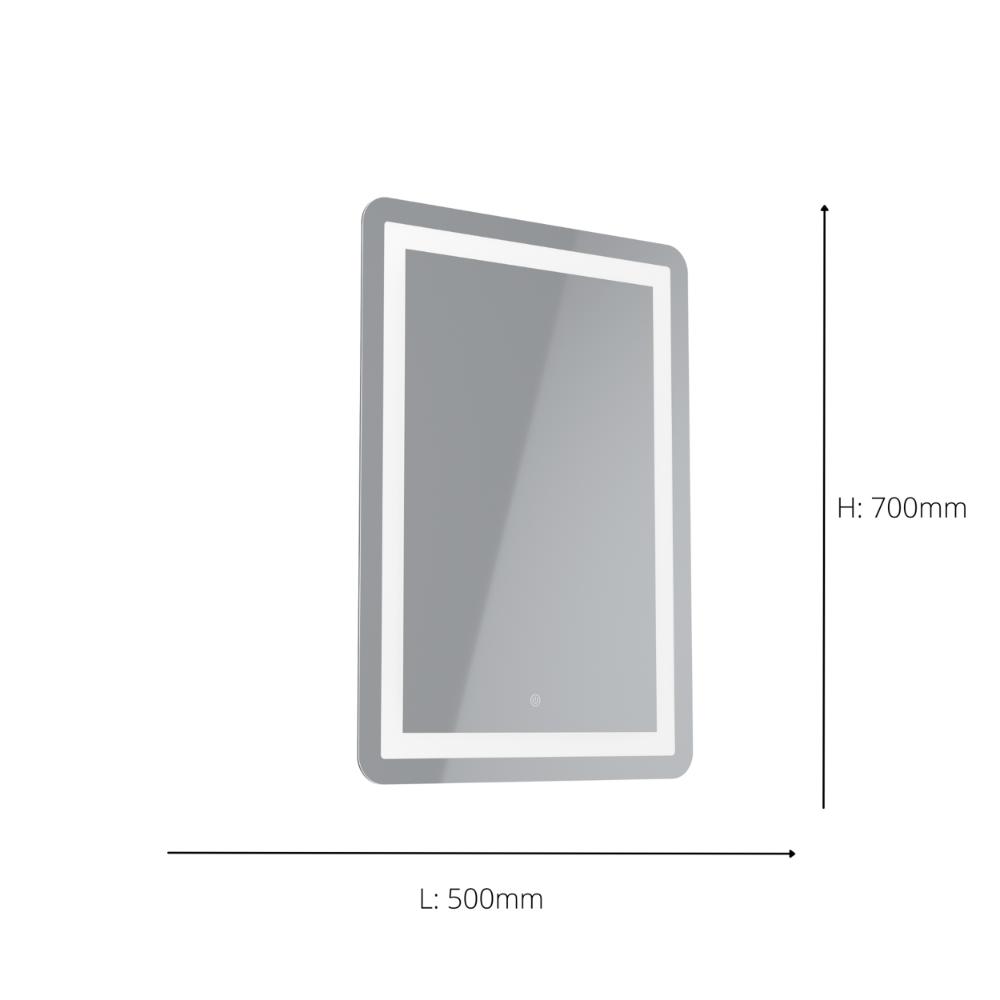 Buenavista Portrait LED Small Touch Bathroom Mirror