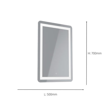 Buenavista Portrait LED Small Touch Bathroom Mirror