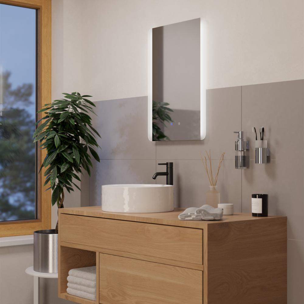 Buenavista Portrait 2-Light LED Touch Bathroom Mirror