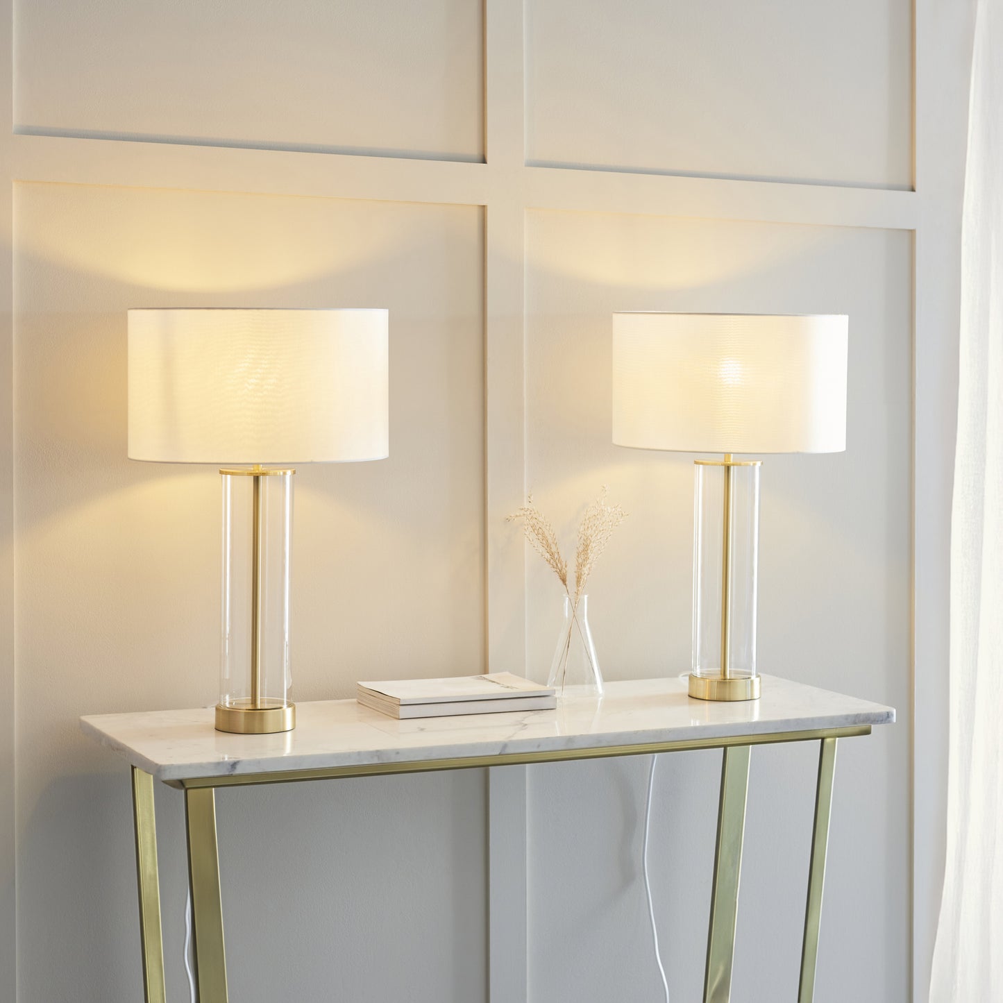 Lessina Touch Table Lamp Twin Pack Gold