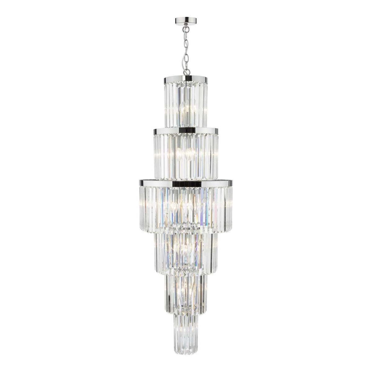 Angel 28 Light Chandelier Crystal and Polished Chrome