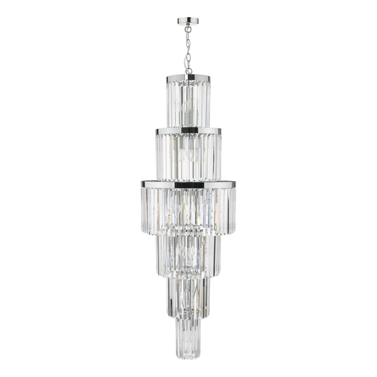 Angel 28 Light Chandelier Crystal and Polished Chrome