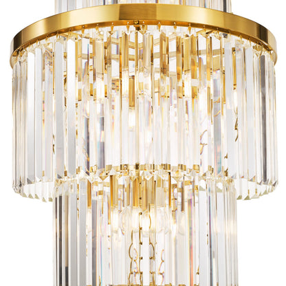 Angel 28 Light Chandelier Crystal and Antique Gold