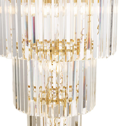Angel 28 Light Chandelier Crystal and Antique Gold