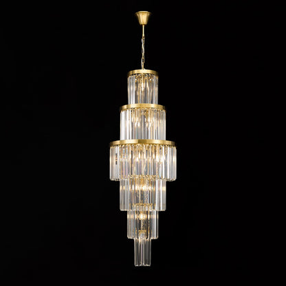 Angel 28 Light Chandelier Crystal and Antique Gold