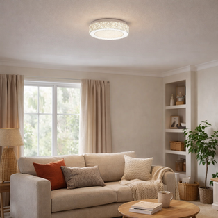 Akelia Small Acrylic LED Flush Ceiling Light