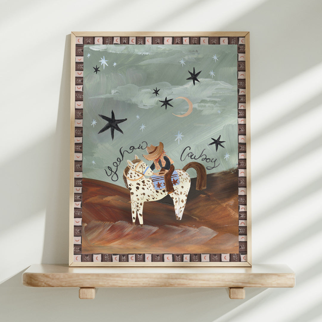 Desert Cowboy Art Print