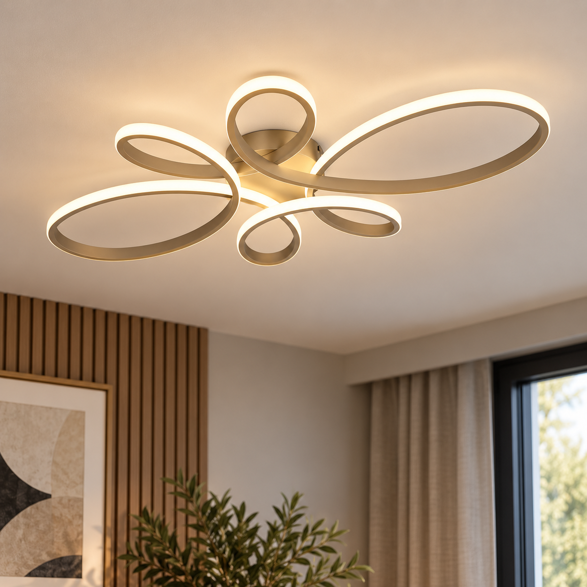 Fly Gold LED Ceiling Light Small
