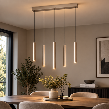 Arimato Gold 5 Light LED Ceiling Pendant Medium