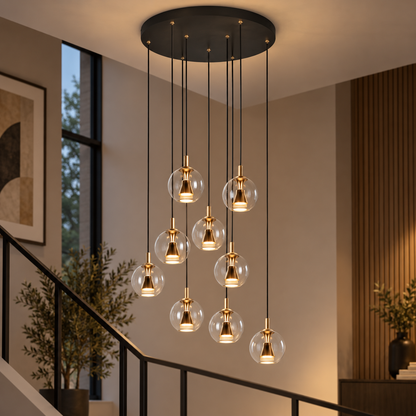 Solenne Black Multi-Light Chandelier