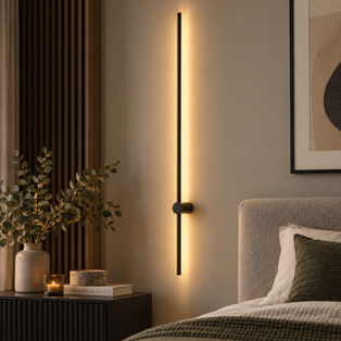 Swing Black Wall Light 90cm