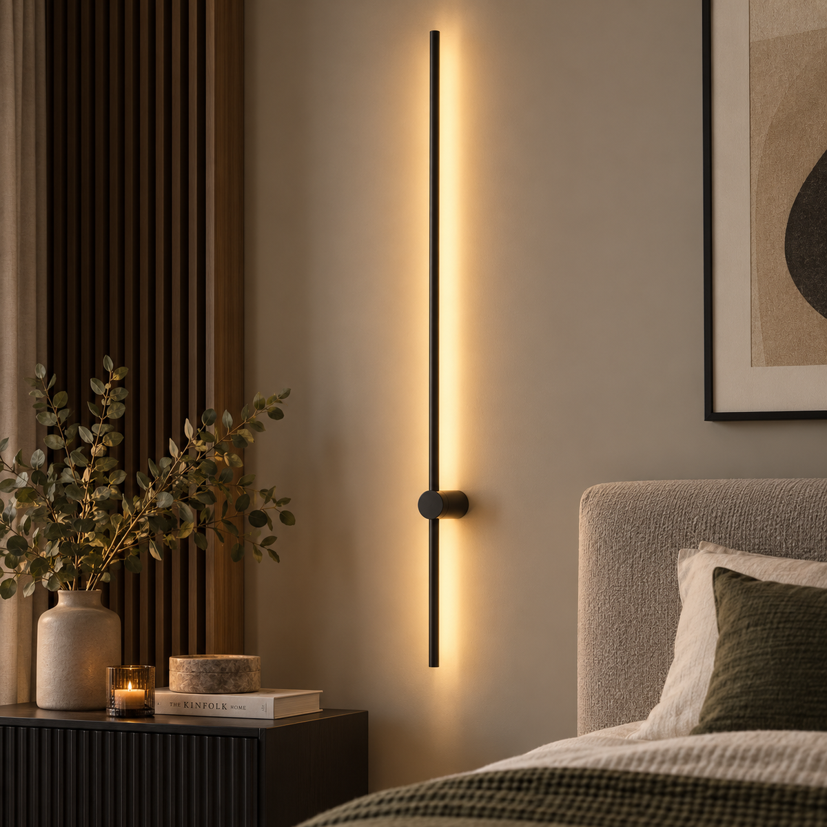 Swing Black Wall Light 90cm
