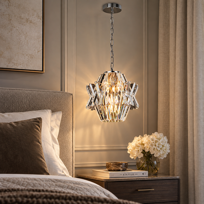 Crown Chrome 4 Light Crystal Chandelier