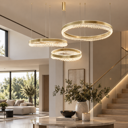 Preciosa Gold Statement Chandelier