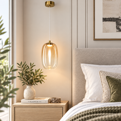 Vaso Gold Glass Pendant Light 13cm