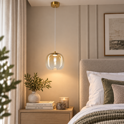 Vaso Gold Glass Pendant Light 15cm