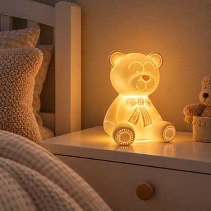 Kids Bear Ceramic Night Light